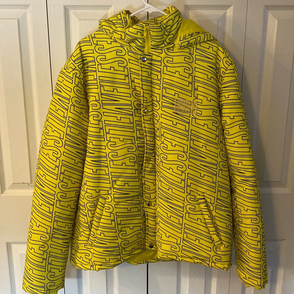 VFiles Men Large Yellow Puffer Jacket